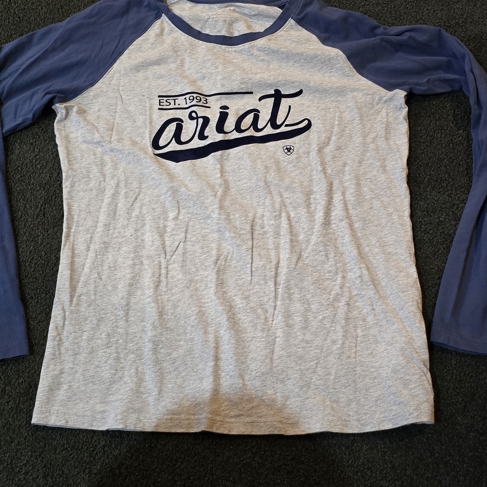 Ariat Blue and Gray Long Sleeve Shirt